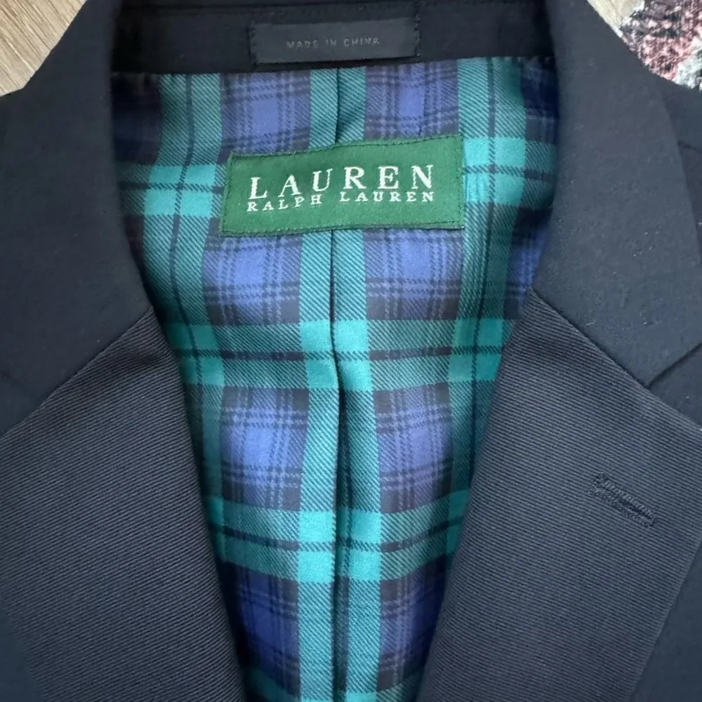 RALPH LAUREN tux tuxedo jacket plaid lining